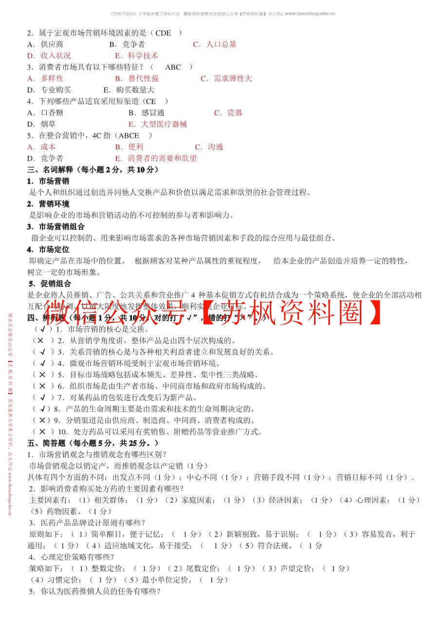 医药市场营销
